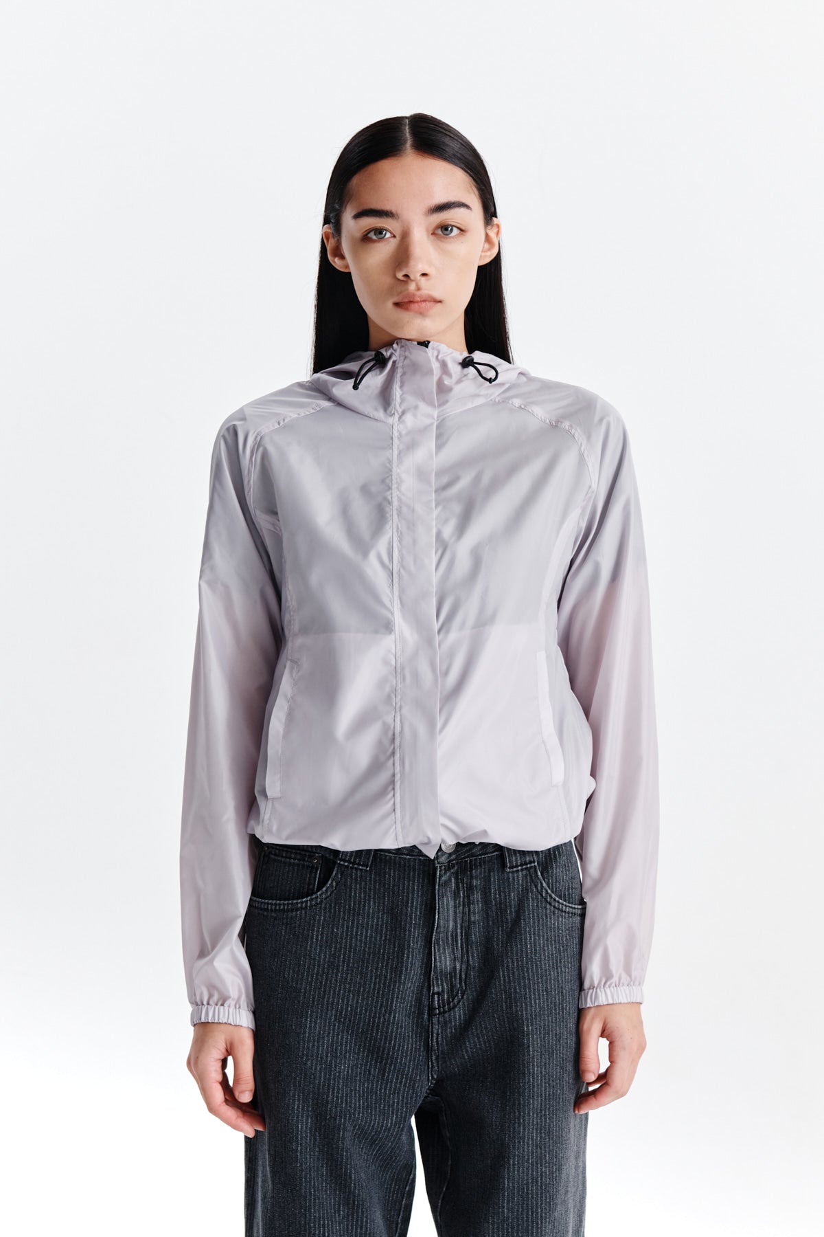 Matin Kim - Light Hoody Windbreaker (Light Grey) product image 5 | TRAB K-Fashion Australia