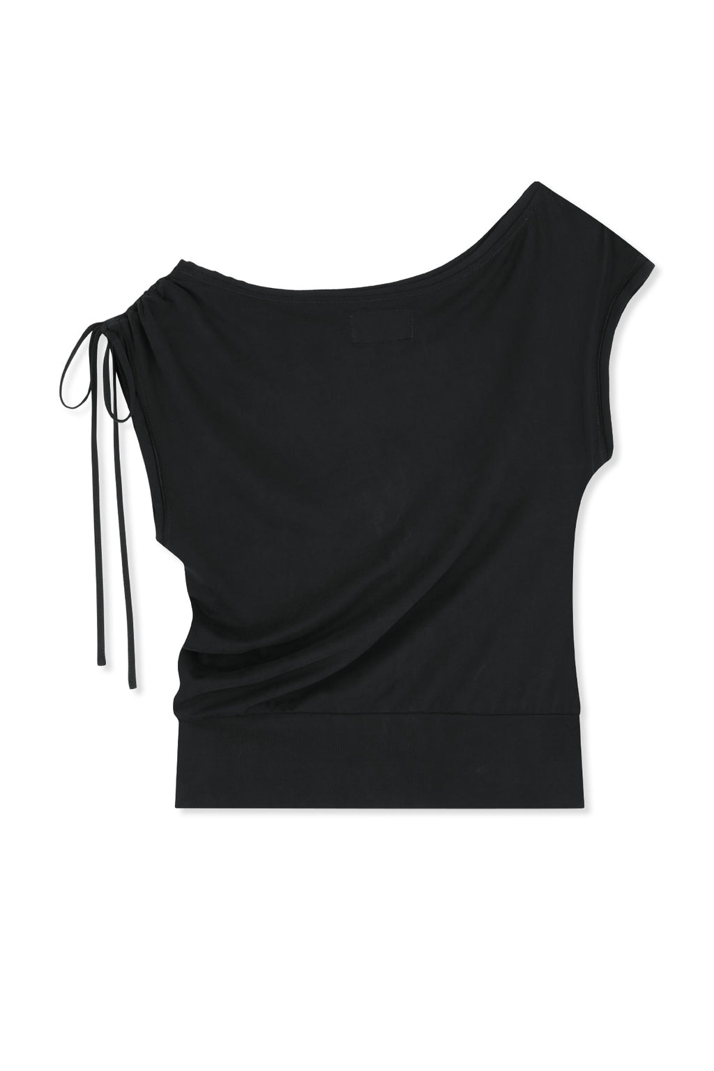 Matin Kim - Draped Asymmetric Sleeveless Top (Black) product image 2 | TRAB K-Fashion Australia