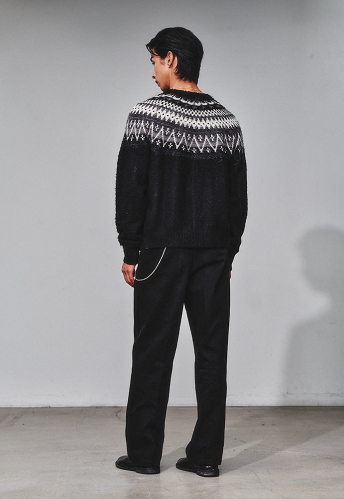 Art if acts - Fair Isle Mohair Cardigan (Black) product image 4 | TRAB K-Fashion Australia