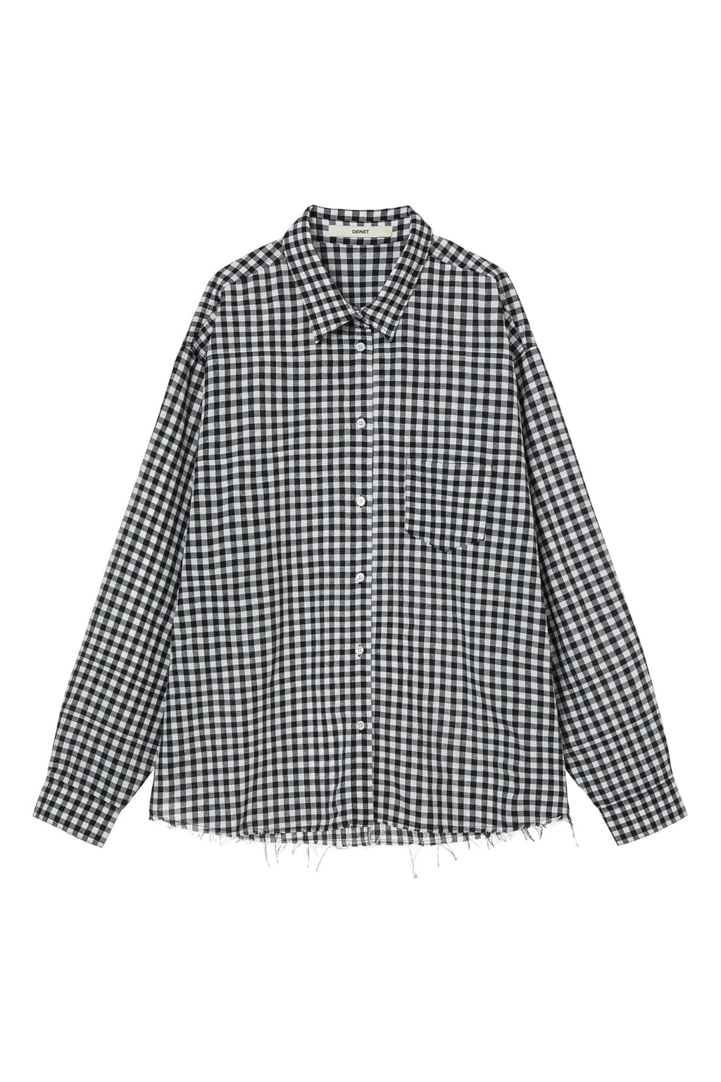 Deinet - Deinet Overfit Check Shirts (Black) product image 2 | TRAB K-Fashion Australia