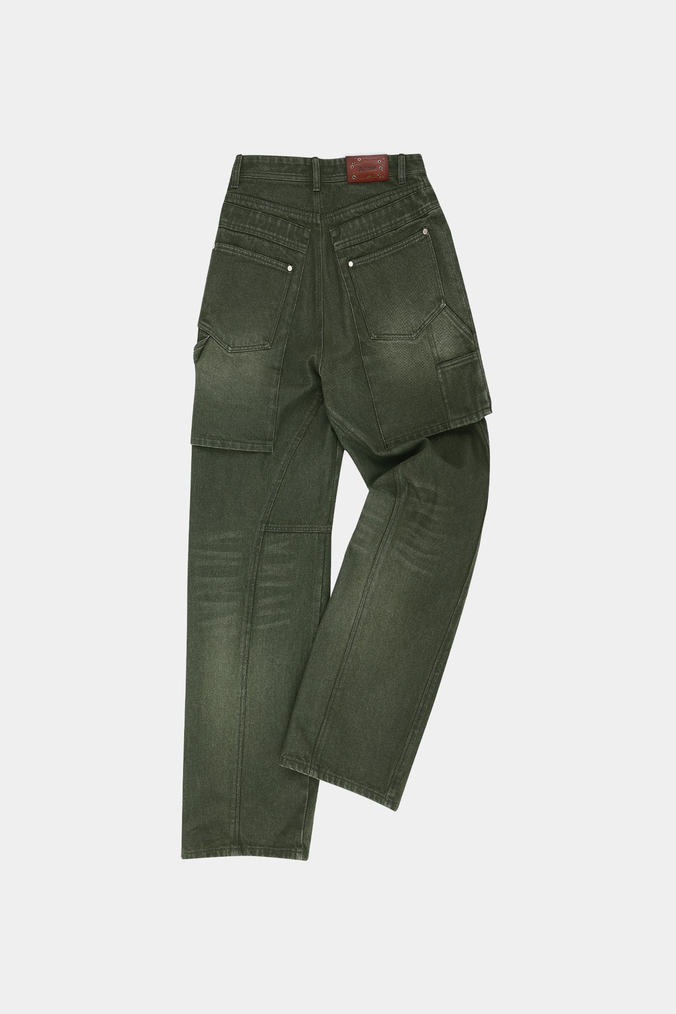 Andersson Bell - Unisex Raptor Layered Wide-Leg Jeans (Washed Green) product image 17 | TRAB K-Fashion Australia