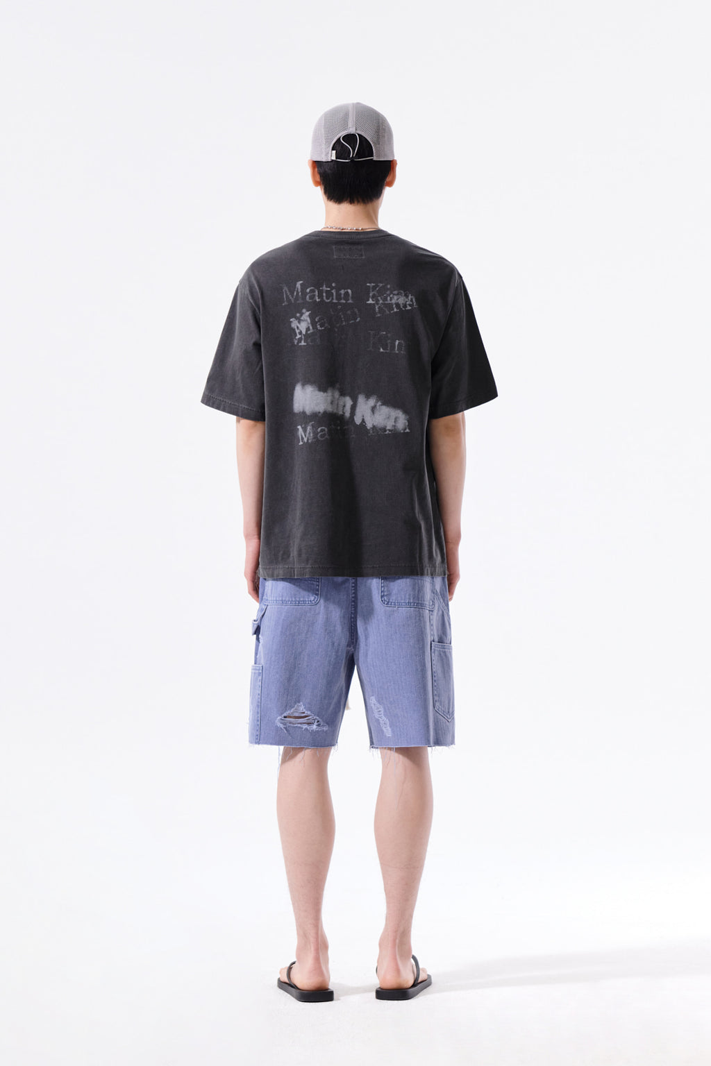 Matin Kim - [Pre-Order – Ships June 22] Pigment Graffiti Logo Top (Charcoal) product image 12 | TRAB K-Fashion Australia