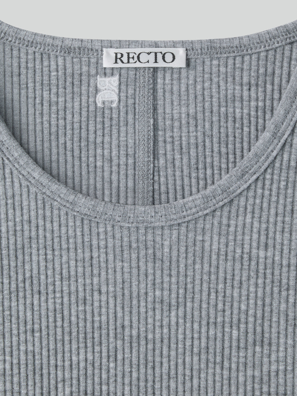 Recto - Ribbed Jersey Top (Melange Grey) product image 6 | TRAB K-Fashion Australia
