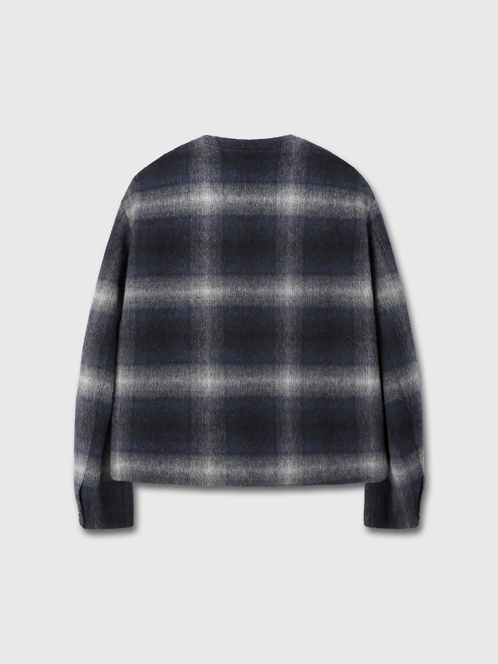 Tonywack - Checked Mohair Blouson (Italian Fabric) (Navy/Grey) product image 9 | TRAB K-Fashion Australia