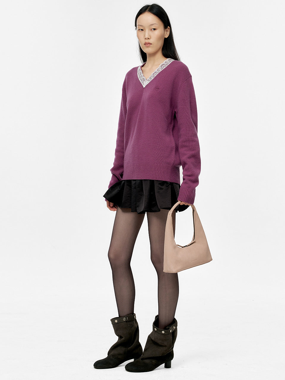 Marge Sherwood - Hobo Shoulder (Peach Beige Nubuck) product image 3 | TRAB K-Fashion Australia