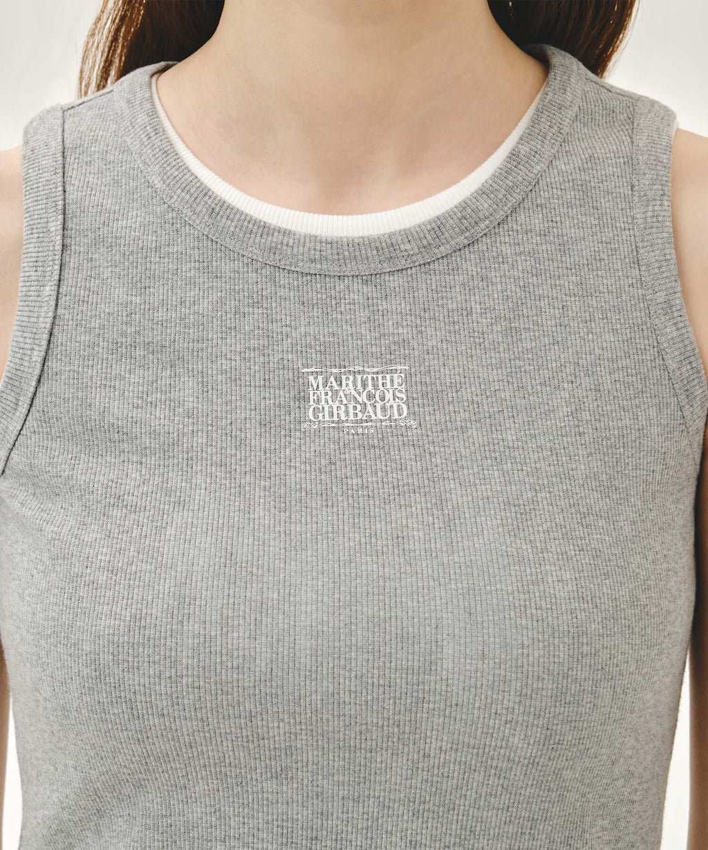 Marithe & Francois Girbaud - Ribbon Classic Logo Sleeveless (Heather Gray) product image 4 | TRAB K-Fashion Australia
