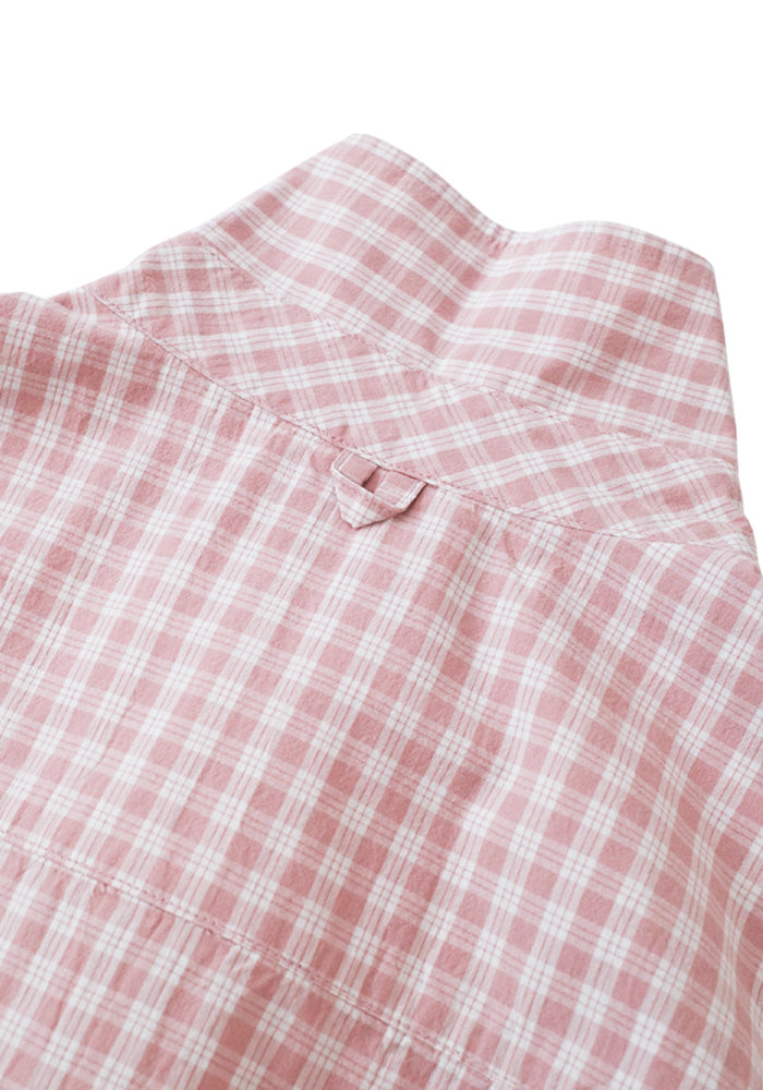 Collect Pieces - Peace Bird Shirts (Checked Pink) product image 5 | TRAB K-Fashion Australia