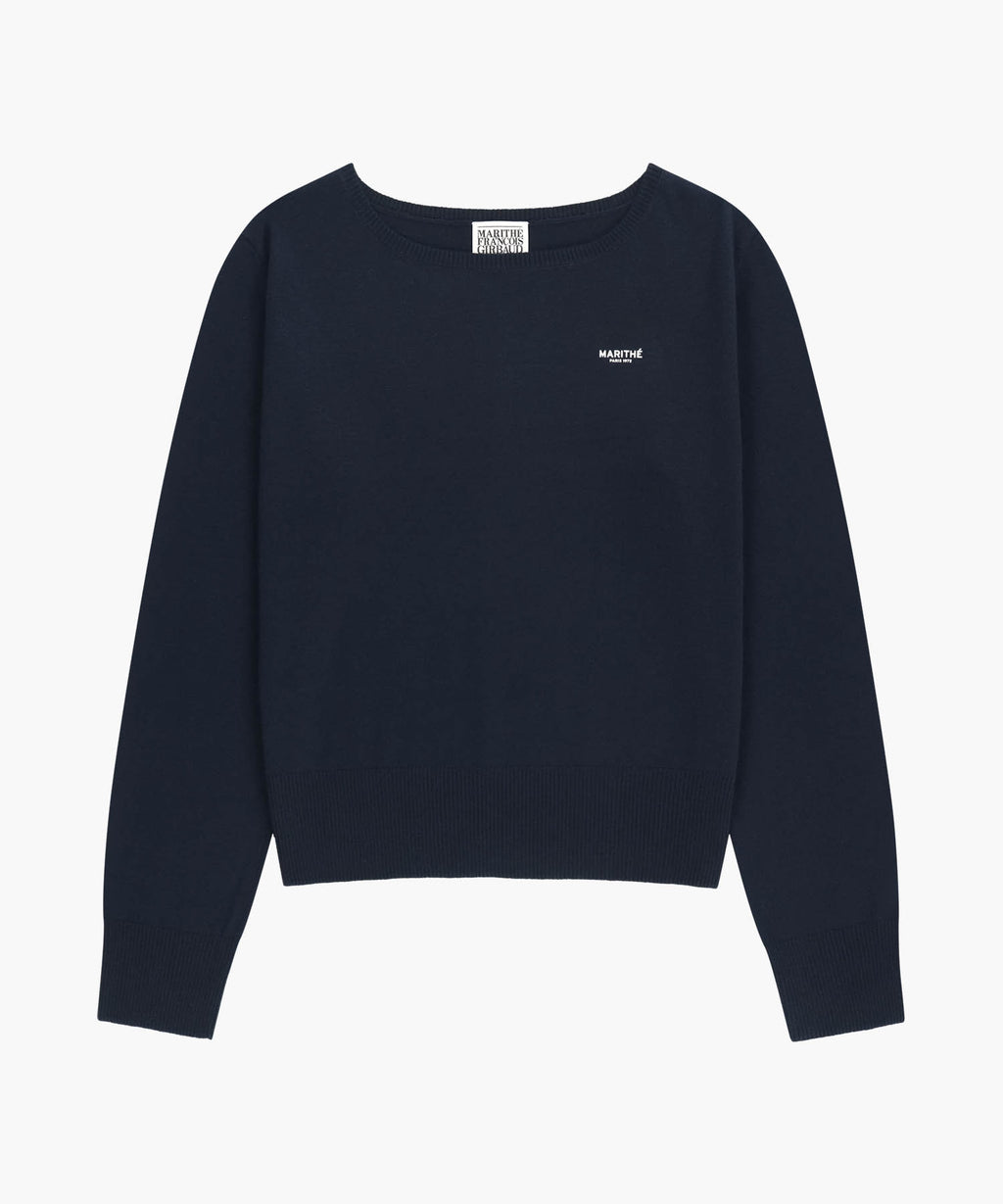 Marithe & Francois Girbaud - Boat Neck Knit Pullover (Navy) product image 6 | TRAB K-Fashion Australia