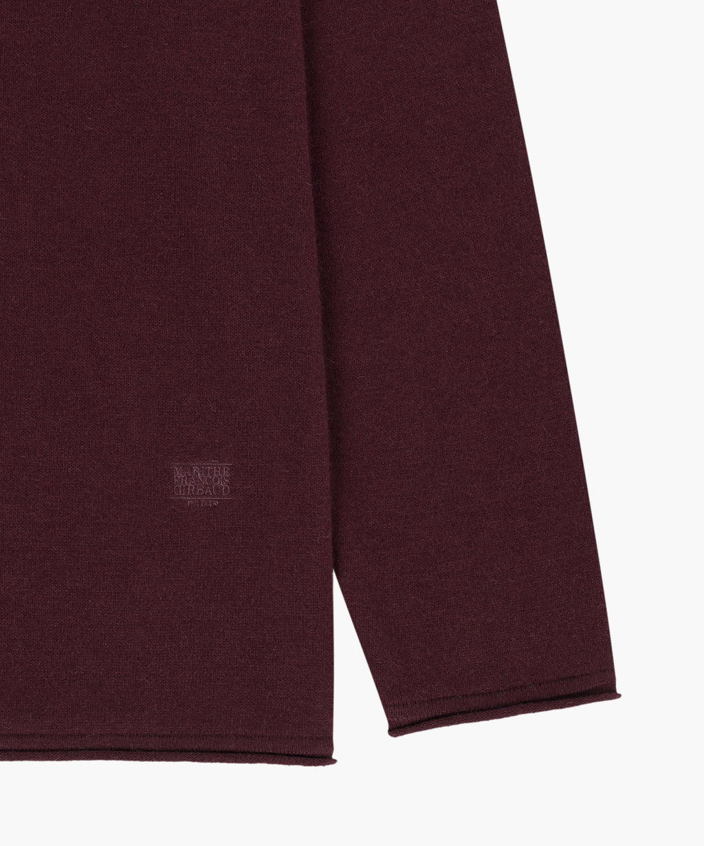 Marithe & Francois Girbaud - Deep V-neck Oversized Knit (Burgundy) product image 5 | TRAB K-Fashion Australia
