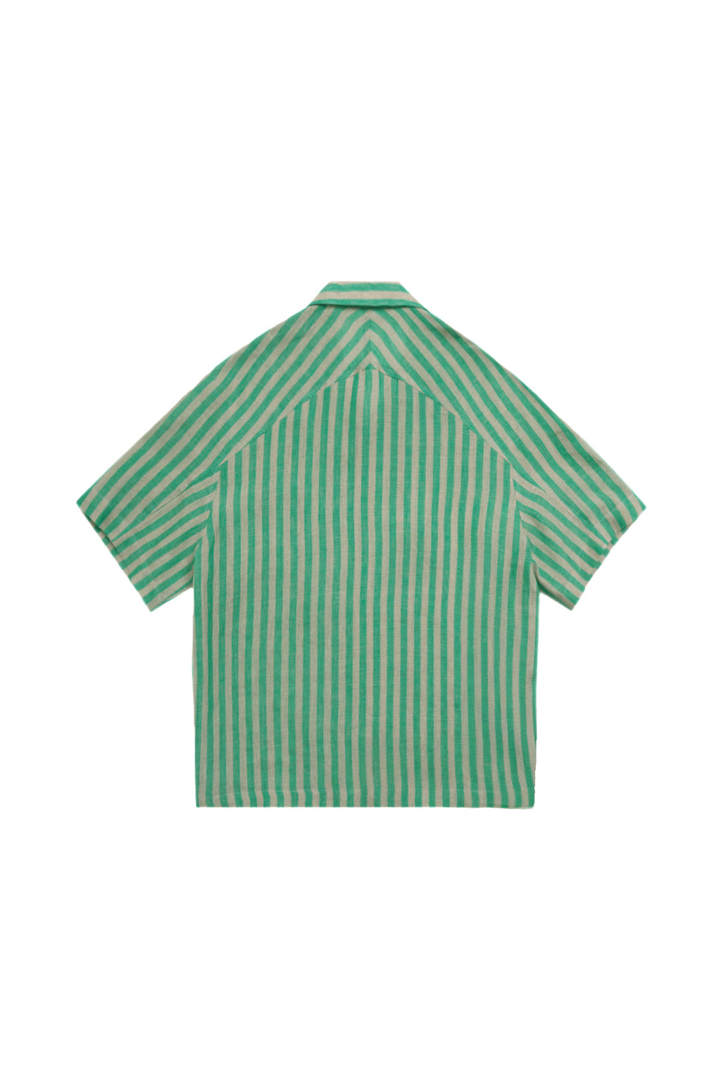 STU - Back Raglan Stripe Linen Shirt (Green) product image 15 | TRAB K-Fashion Australia