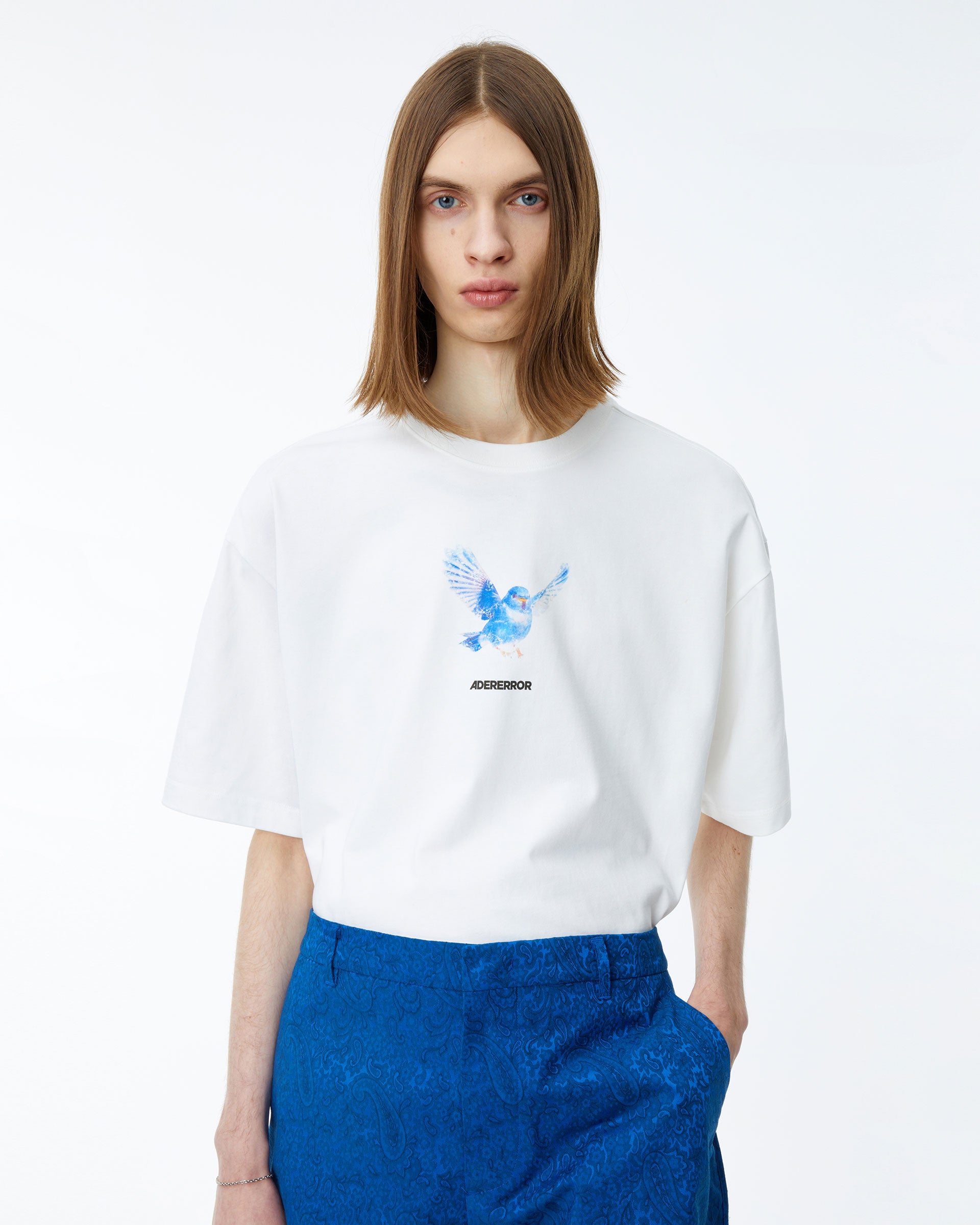 Ader Error - Blue bird t-shirt (Off white) product image 2 | TRAB K-Fashion Australia