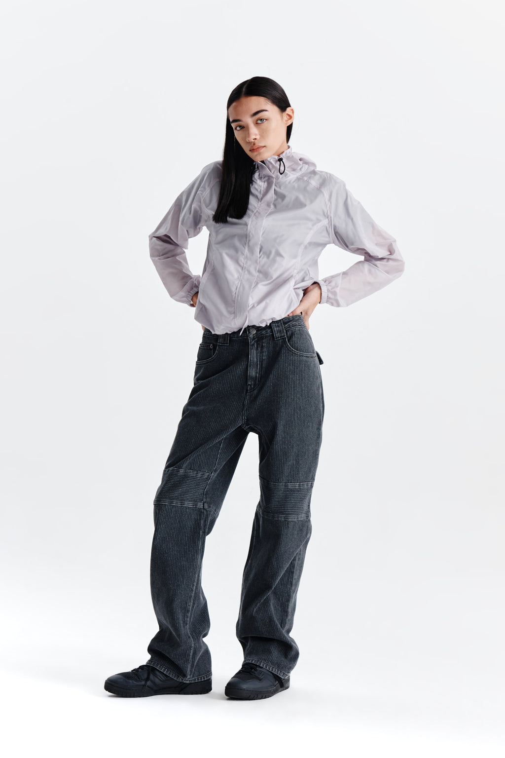 Matin Kim - Light Hoody Windbreaker (Light Grey) product image 9 | TRAB K-Fashion Australia