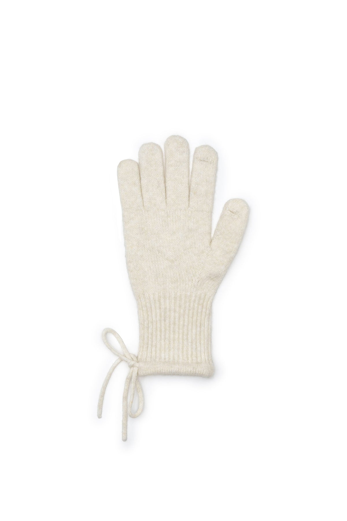 Matin Kim - Ribbon Finger Hole Gloves (Ivory) product image 3 | TRAB K-Fashion Australia