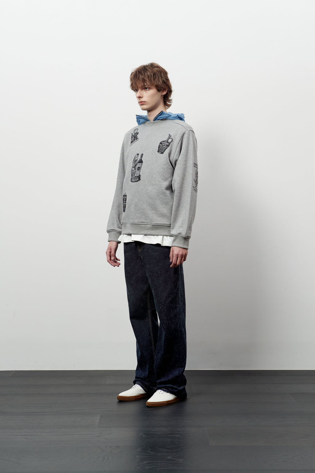 Stu - Printing Sweatshirt Melange (Grey) product image 2 | TRAB K-Fashion Australia