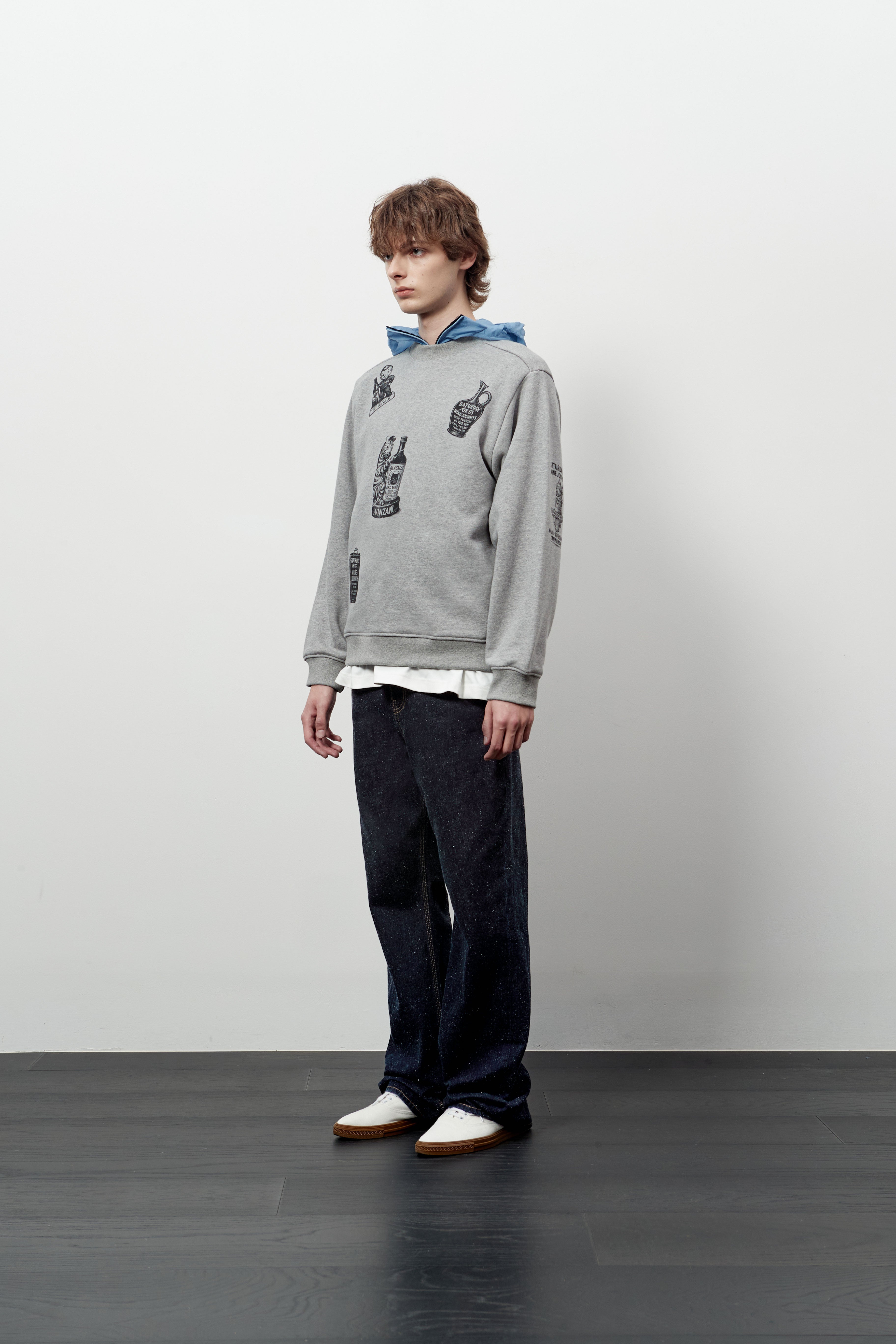 Stu - Printing Sweatshirt Melange (Grey) product image 2 | TRAB K-Fashion Australia