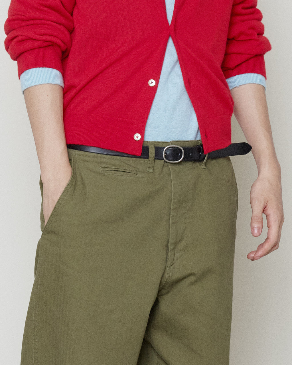 Brownyard - [Pre-Order – Ships August 19] Vintage Hbt Pants (Olive Grey) product image 4 | TRAB K-Fashion Australia