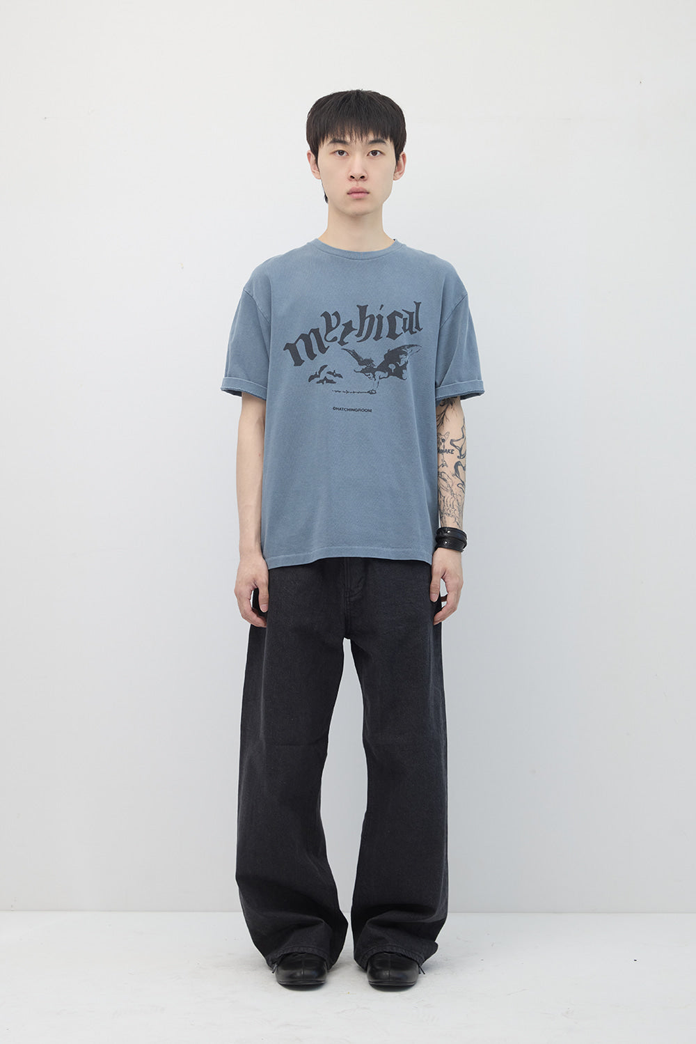 Hatchingroom - Mythical Angel Tee Over Dyed Sky (Blue) product image 8 | TRAB K-Fashion Australia