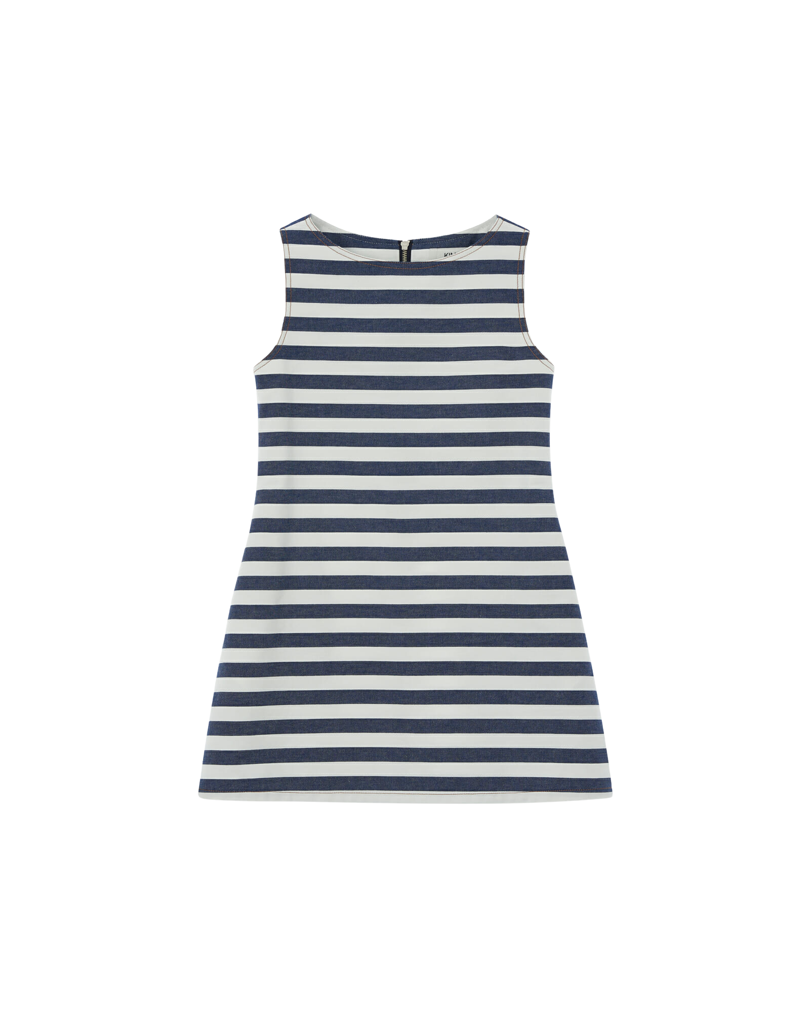 Kimhe Kim - Striped Sleeveless Denim Mini Dress (Navy) product image 6 | TRAB K-Fashion Australia