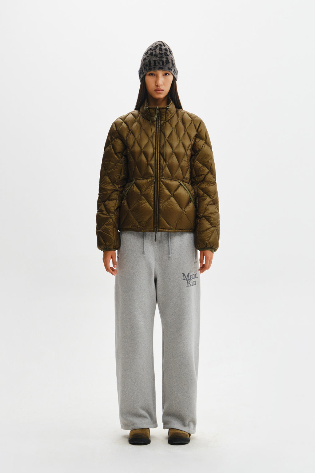 Matin Kim - Mix Quilted Light Down Jumper (Khaki) product image 8 | TRAB K-Fashion Australia
