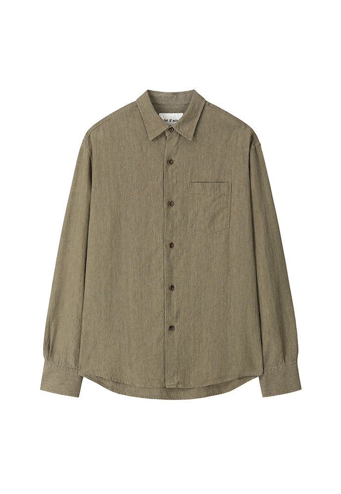 Art if acts - Washed Linen Shirt (Khaki) product image 6 | TRAB K-Fashion Australia
