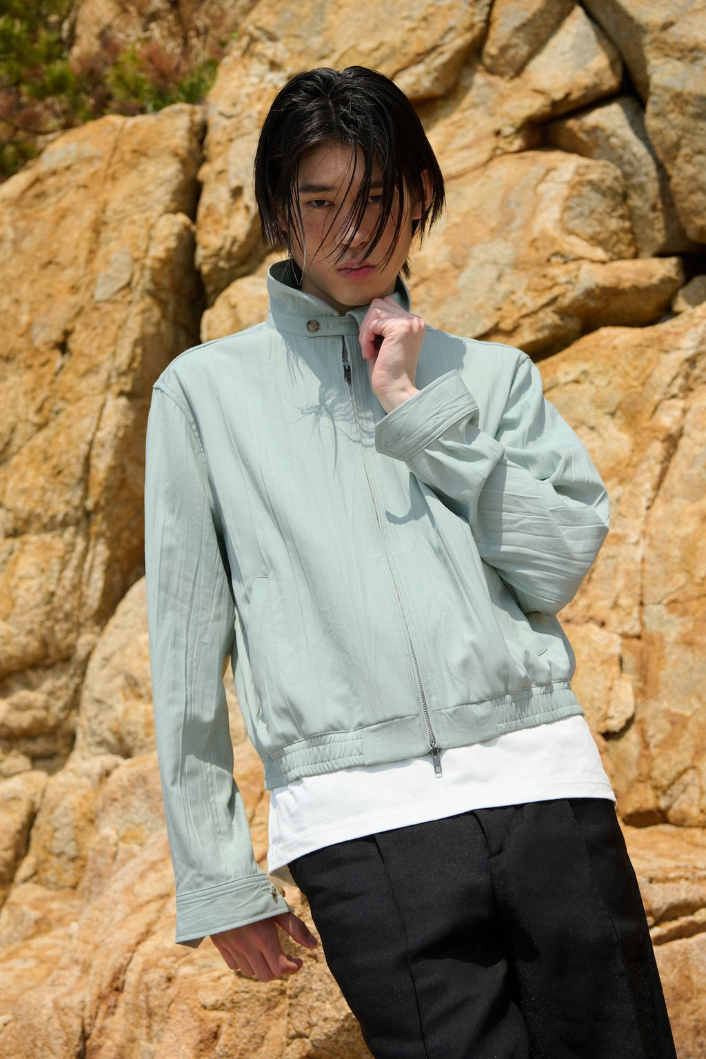 STU - Pleats Swing Jacket (Pale Mint) product image 4 | TRAB K-Fashion Australia
