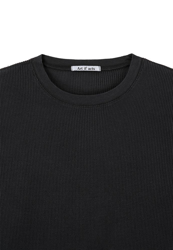 Art if acts - Garment Dyed Waffle Sleeve (Faded Black) product image 9 | TRAB K-Fashion Australia