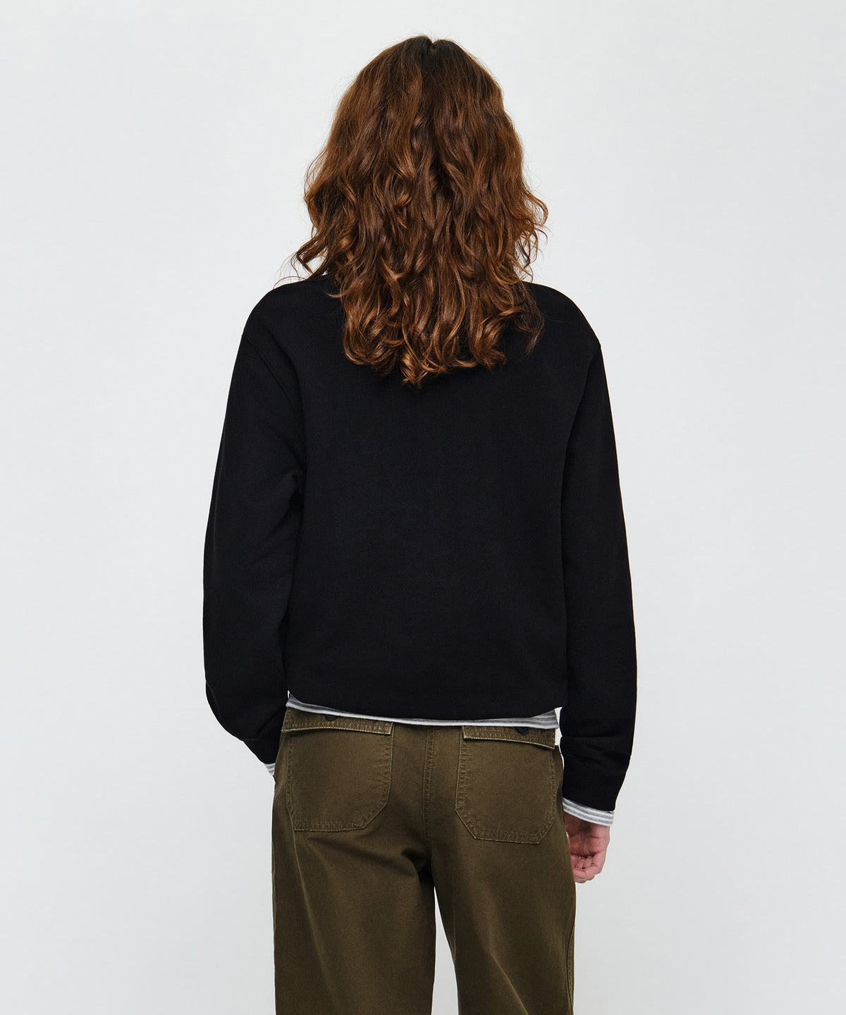 Marithe & Francois Girbaud - Small Classic Logo Half Zipup Sweatshirt (Black) product image 3 | TRAB K-Fashion Australia