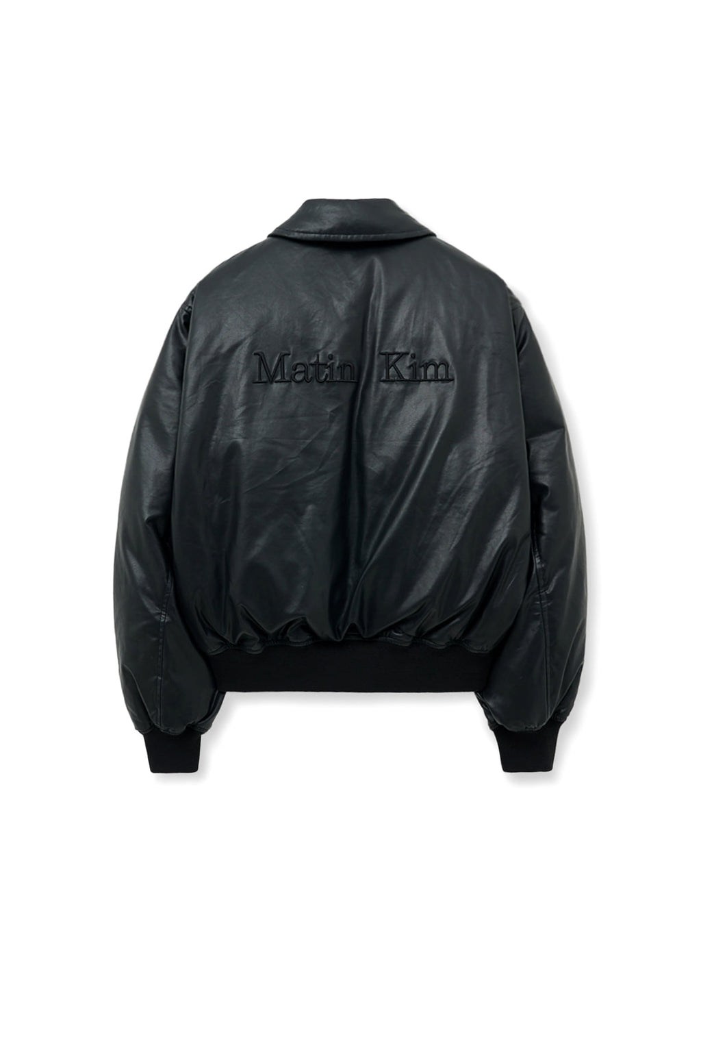 Matin Kim - Faux Leather Down Jumper (Black) product image 3 | TRAB K-Fashion Australia
