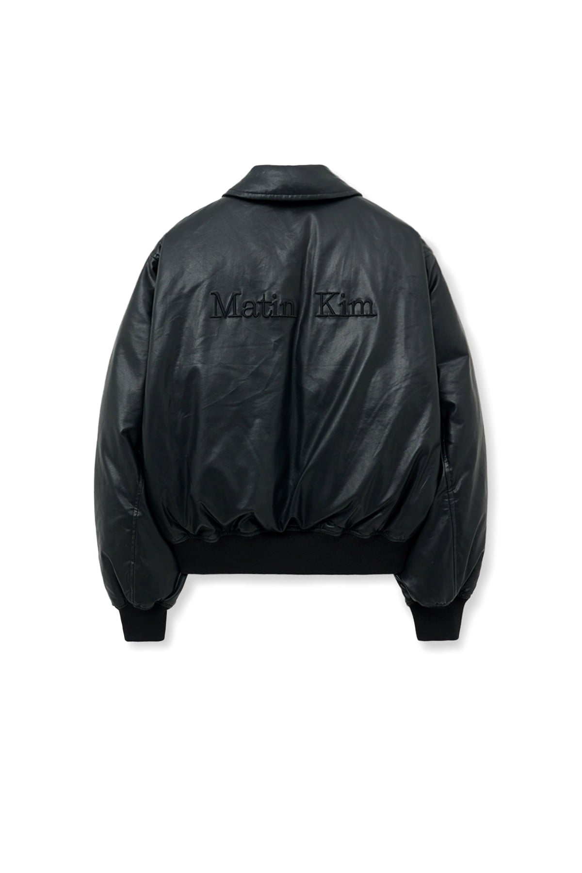 Matin Kim - Faux Leather Down Jumper (Black) product image 3 | TRAB K-Fashion Australia