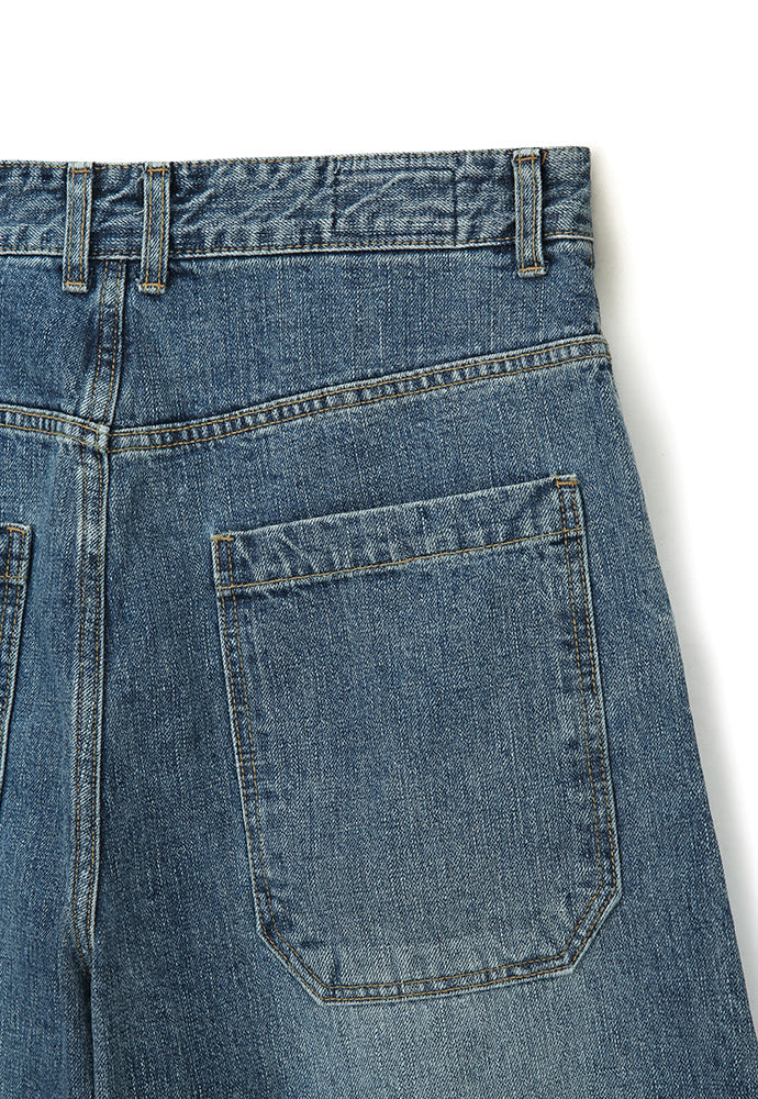 Art if acts - One Tuck Curve Denim Pants (Washed Blue) product image 12 | TRAB K-Fashion Australia