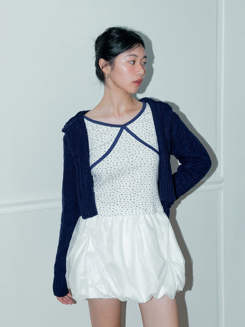 Margarin Fingers - Sheer Balloon Skirt (White) product image 1 | TRAB K-Fashion Australia