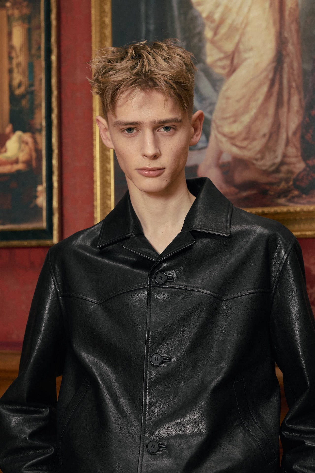 STU - Lambskin Button Leather Jacket (Black) product image 9 | TRAB K-Fashion Australia