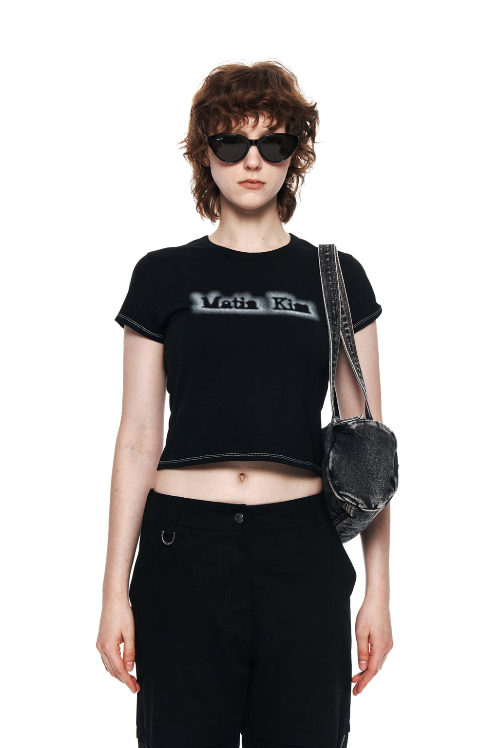 Matin Kim - Matin Shade Logo Crop Top (Black) product image 10 | TRAB K-Fashion Australia