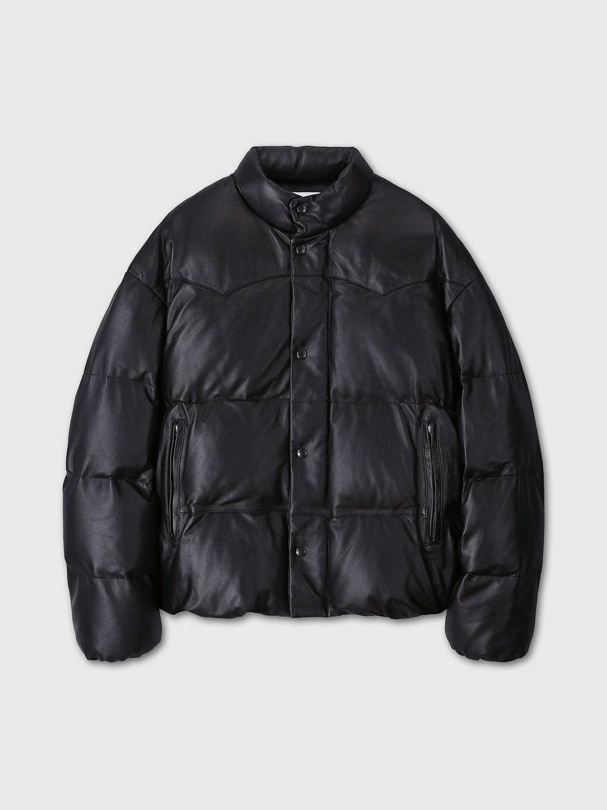 Tonywack - Lamb Leather Down Puffer Jacket (Black) product image 7 | TRAB K-Fashion Australia