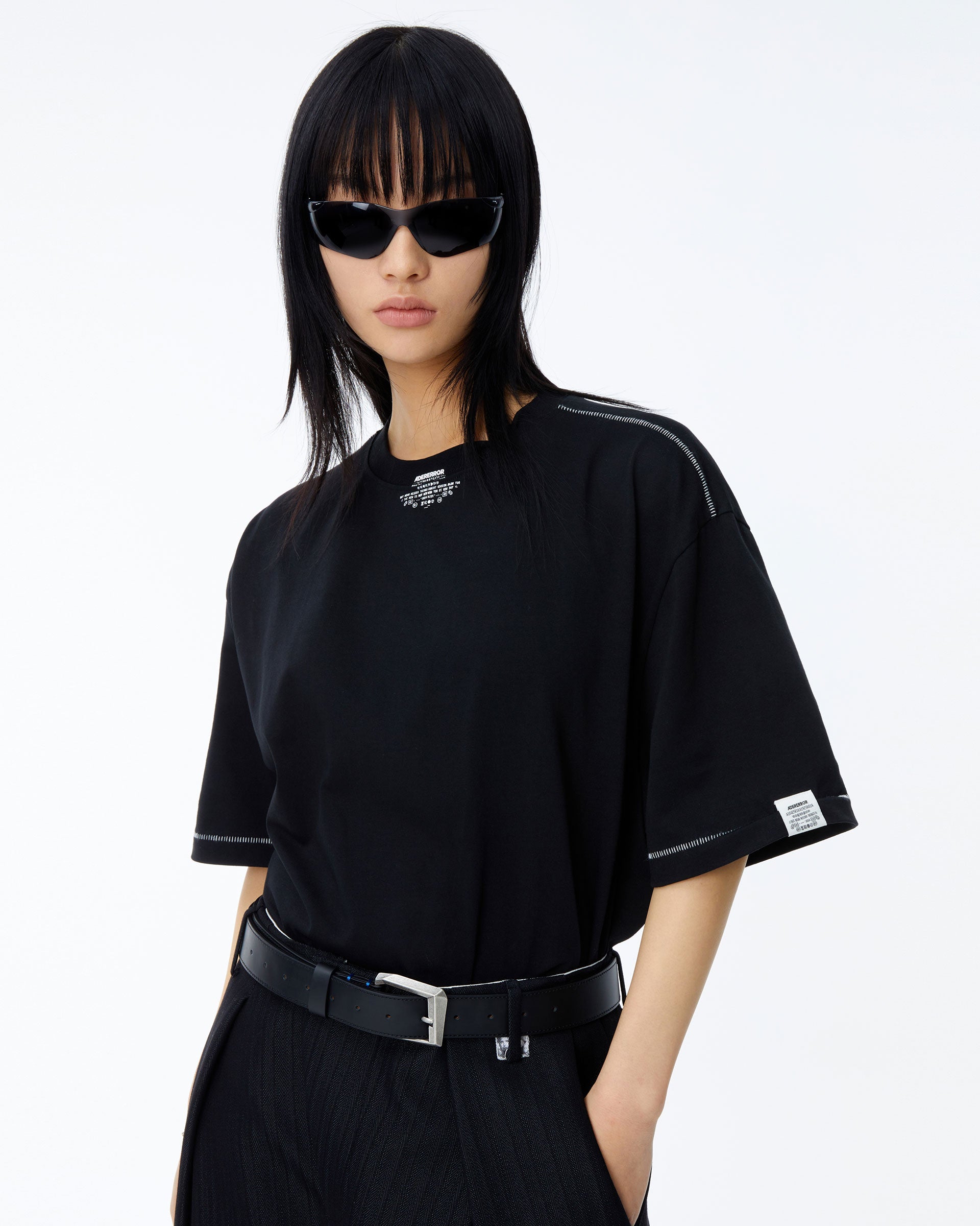 Ader Error - Caef logo t-shirt (Noir) product image 2 | TRAB K-Fashion Australia