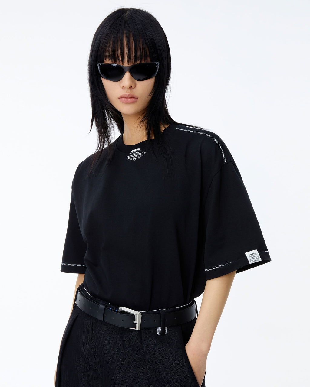 Ader Error - Caef logo t-shirt (Noir) product image 2 | TRAB K-Fashion Australia