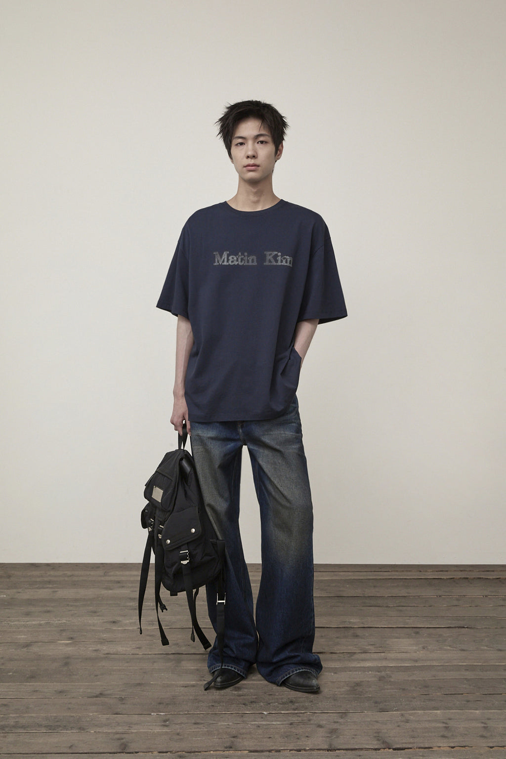 Matin Kim - Vintage Logo Graphic Top (Navy) product image 10 | TRAB K-Fashion Australia