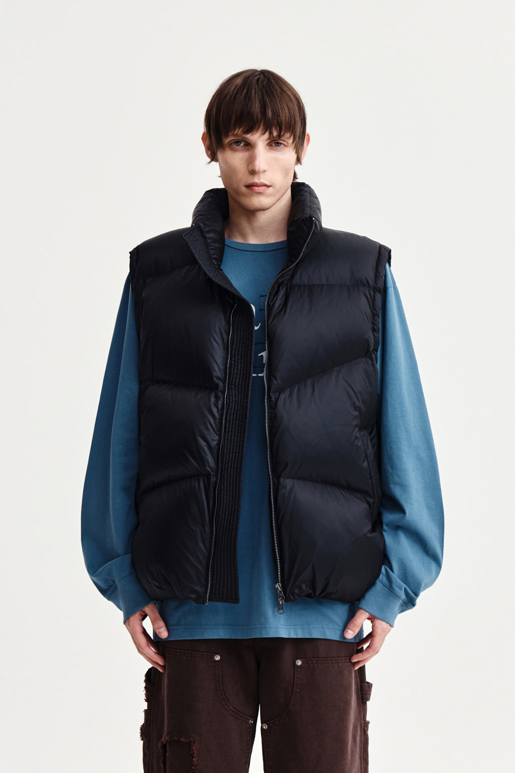 Matin Kim - Unbalance Quilted Down Vest (Black) product image 10 | TRAB K-Fashion Australia