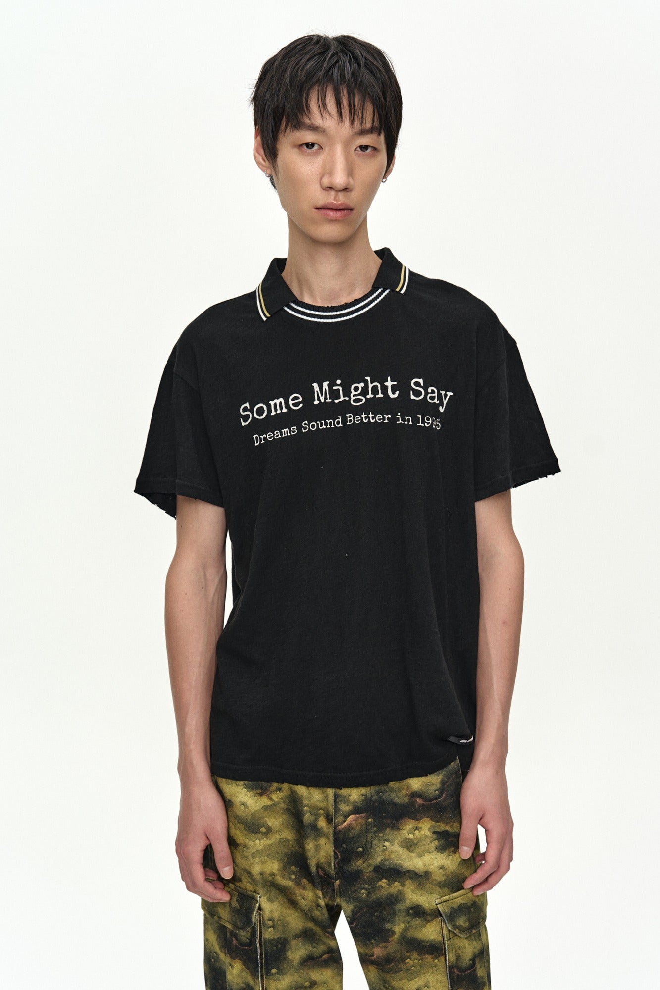 Andersson Bell - Brit Layered Collar T-Shirt (Black) product image 1 | TRAB K-Fashion Australia