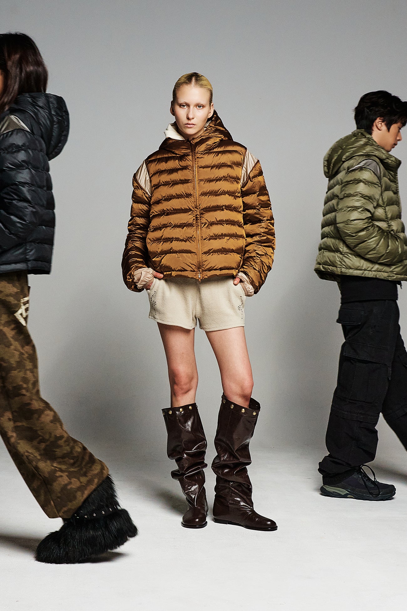 Deinet - Point Wellon Hooded Jacket (Dark Brown) product image 10 | TRAB K-Fashion Australia