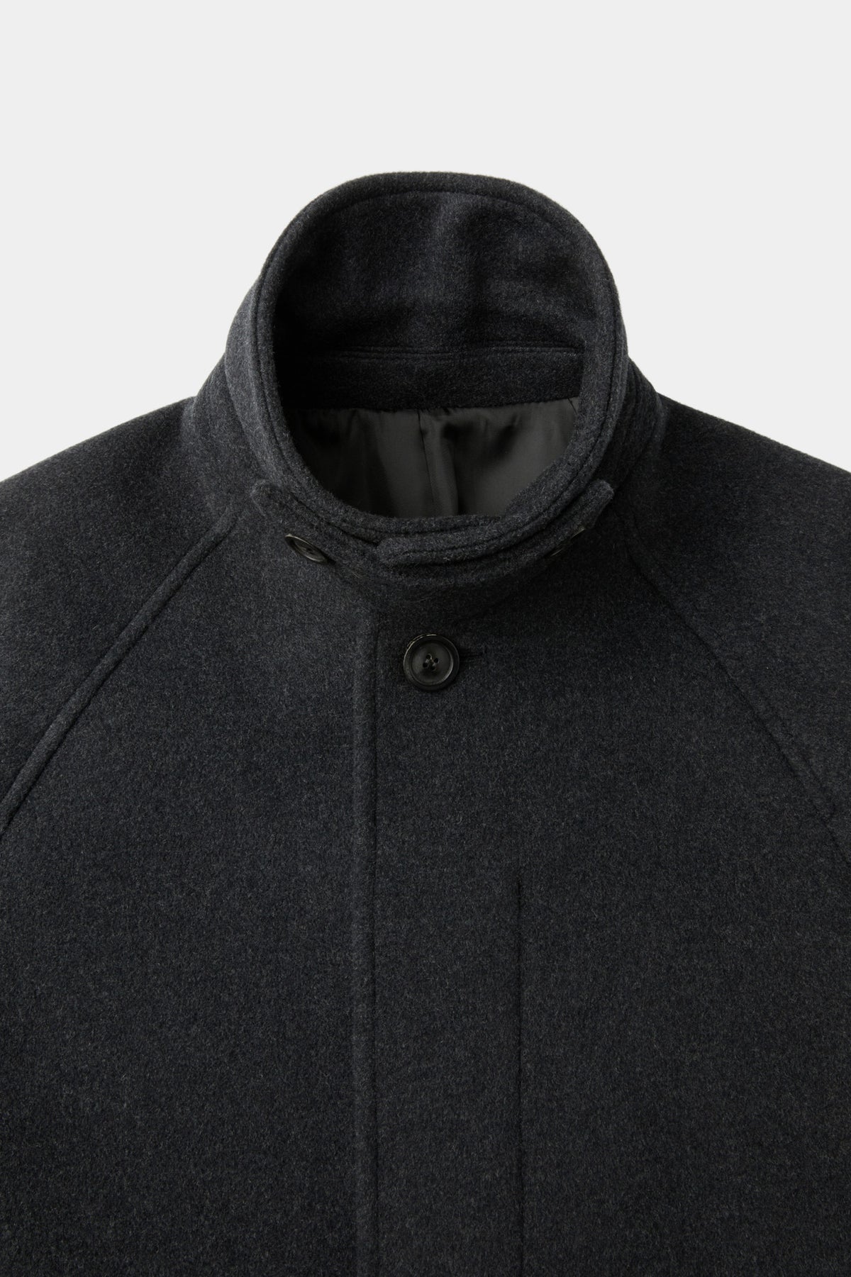 Coor - Belandi Cashmere-Blend Balmacaan Coat (Melange Charcoal) product image 7 | TRAB K-Fashion Australia