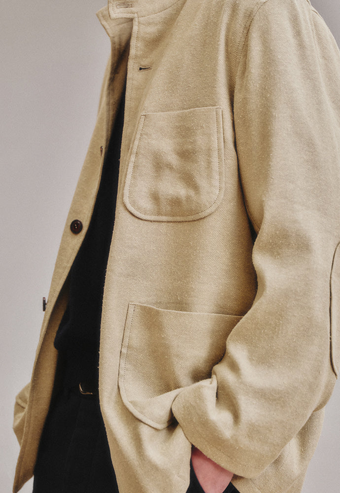 Art if acts - Silk French Forestiere Jacket (Beige) product image 3 | TRAB K-Fashion Australia