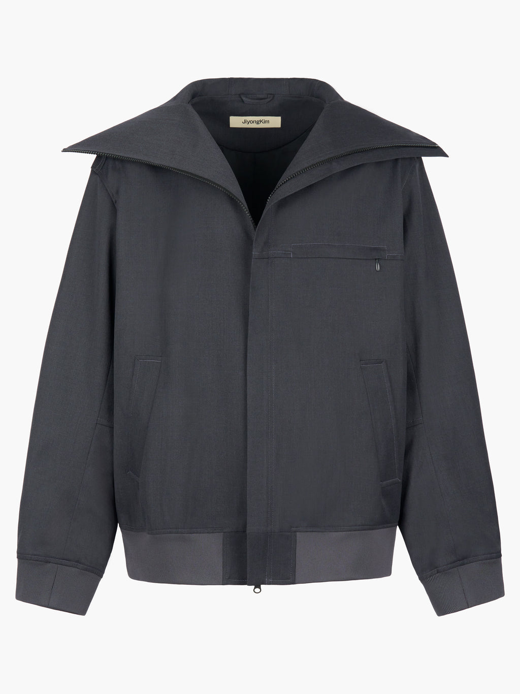 Jiyong Kim - Hooded Zip-Up Jacket (Grey) product image 5 | TRAB K-Fashion Australia