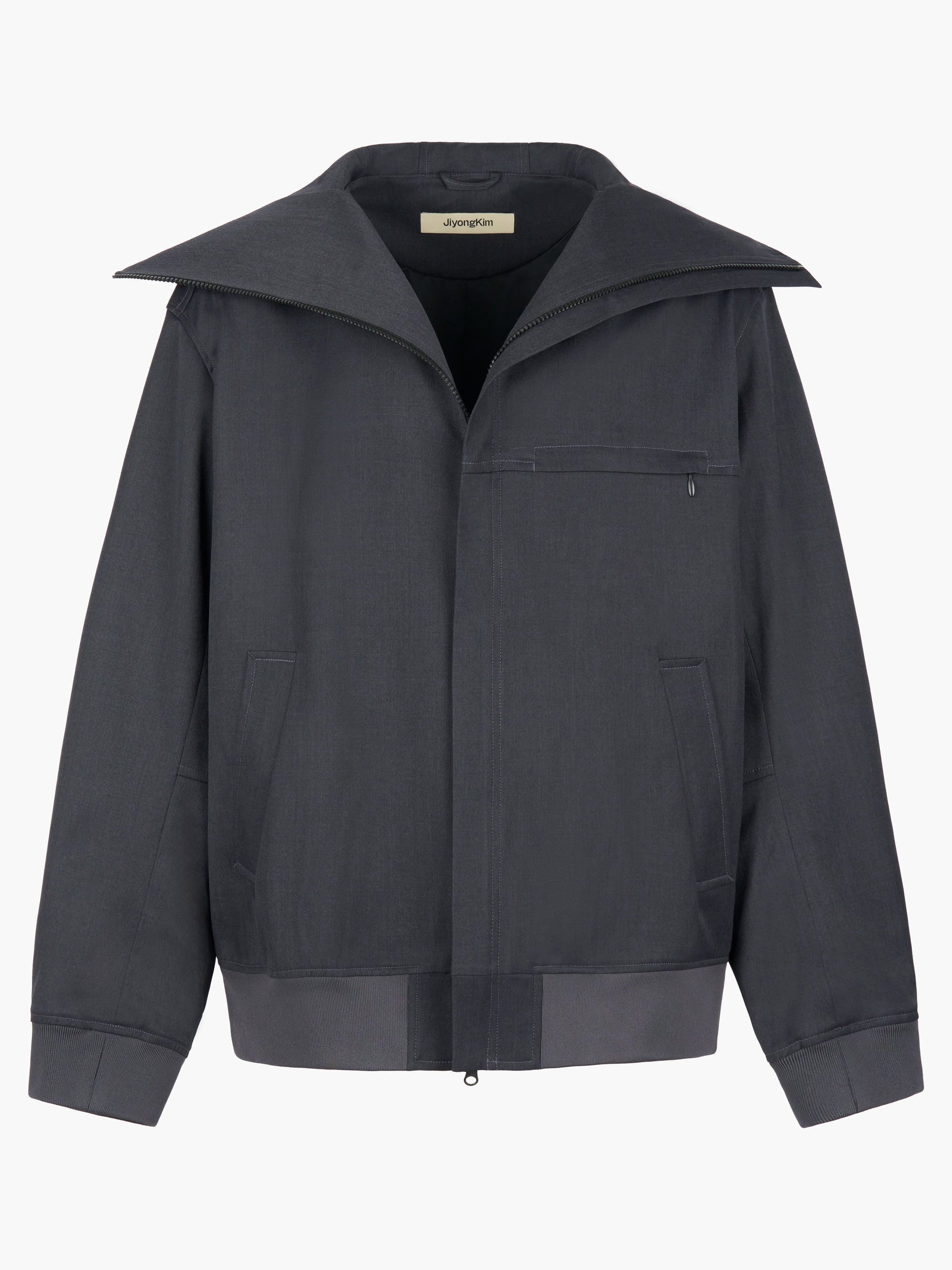 Jiyong Kim - Hooded Zip-Up Jacket (Grey) product image 5 | TRAB K-Fashion Australia