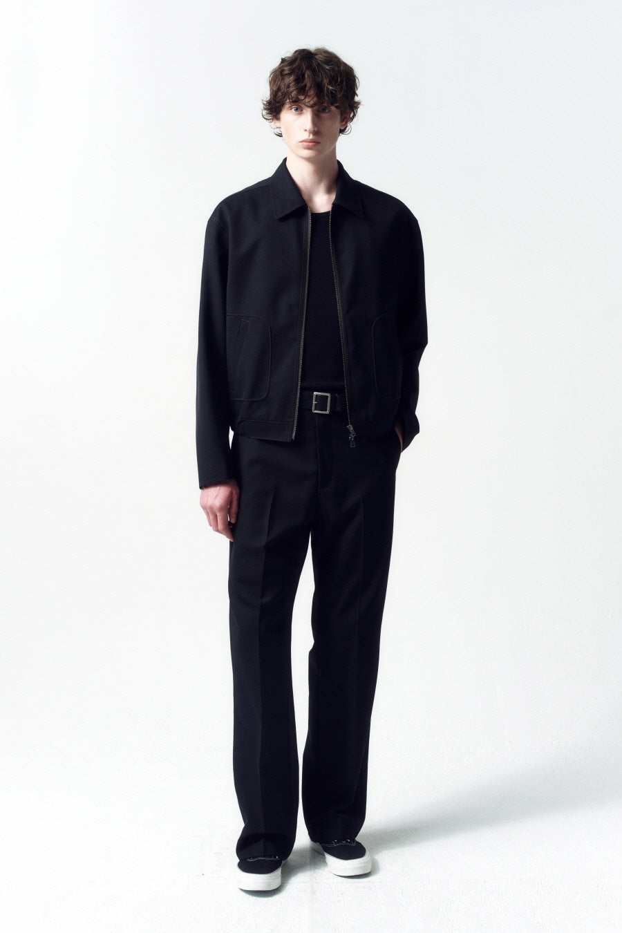 Insilence - Wool Semi Flare Pants (Black) product image 5 | TRAB K-Fashion Australia