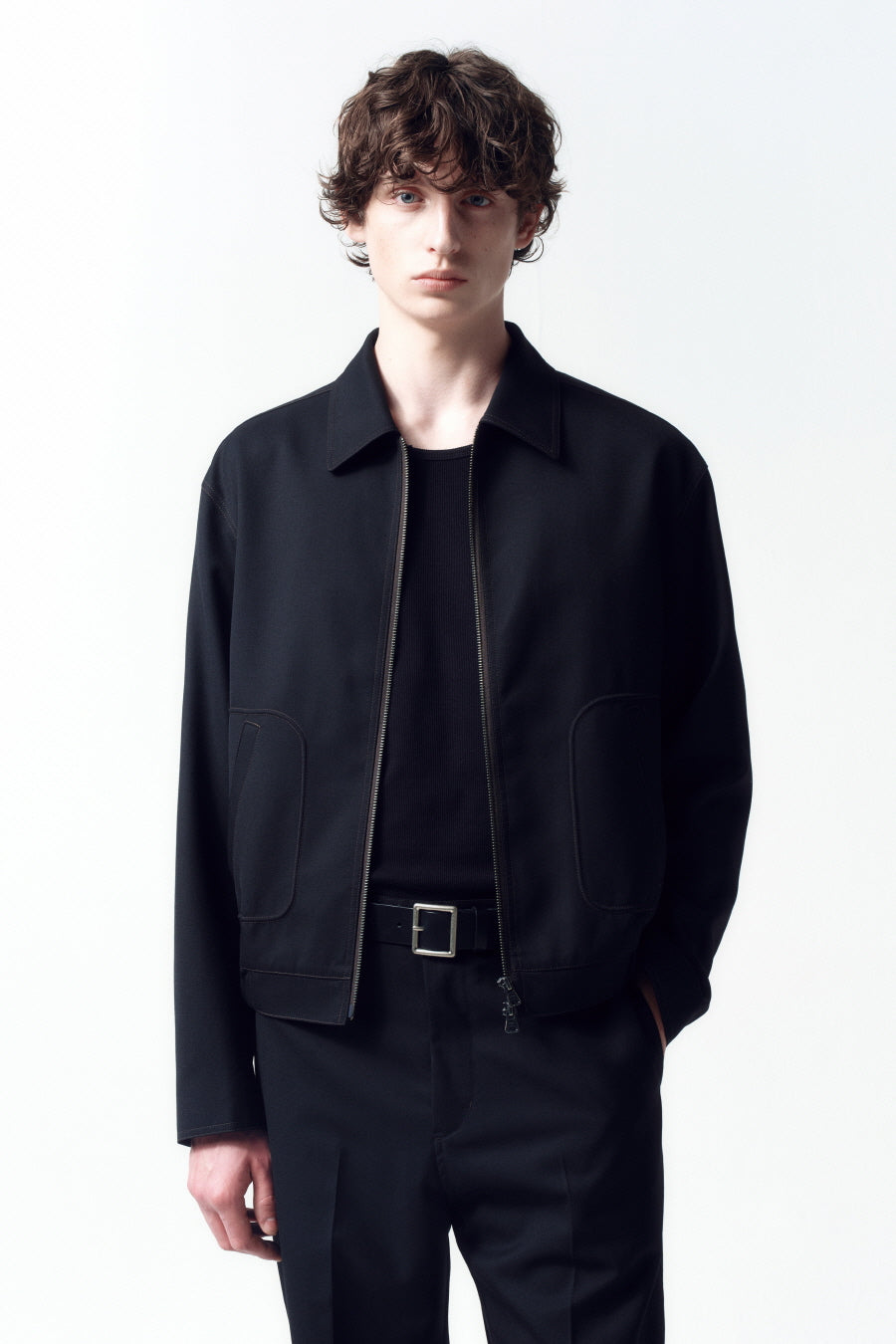 Insilence - Wool Drizzler Blouson (Black) product image 6 | TRAB K-Fashion Australia