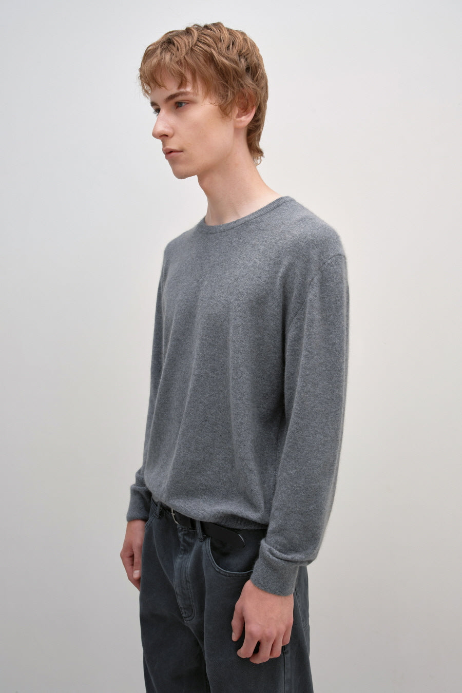 Insilence - Raccoon Crew Neck Knit (Grey) product image 5 | TRAB K-Fashion Australia