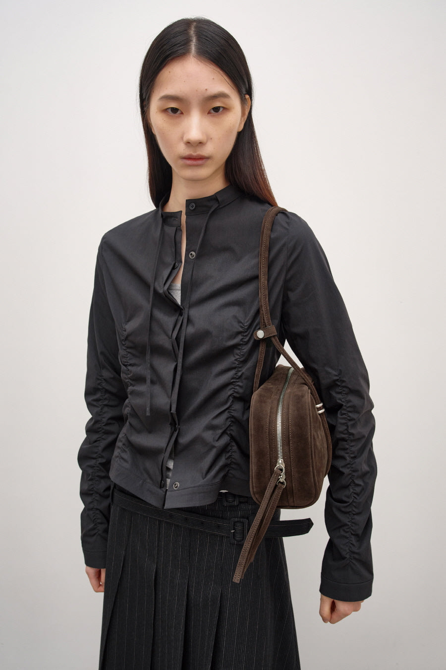 Insilence - East West Shoulder Bag (Brown) product image 2 | TRAB K-Fashion Australia