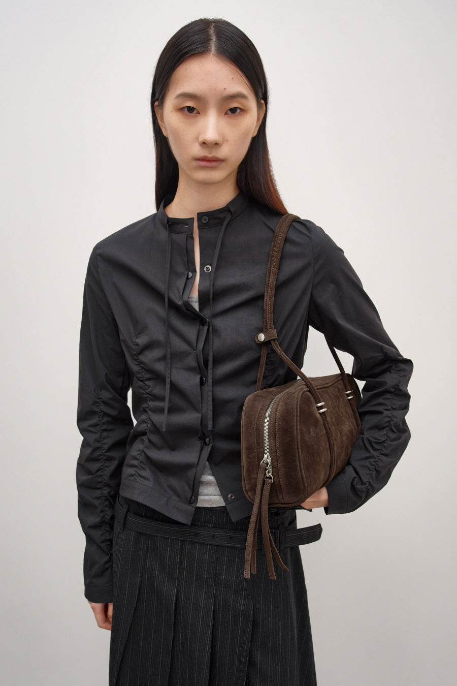 Insilence - East West Shoulder Bag (Brown) product image 1 | TRAB K-Fashion Australia