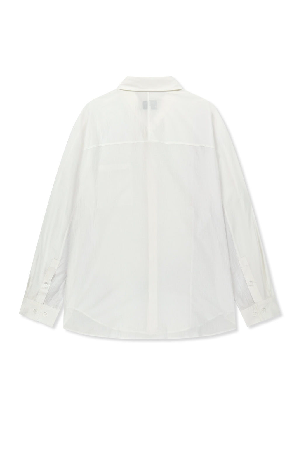 Matin Kim - Mixed Panel Over Fit Shirt (White) product image 2 | TRAB K-Fashion Australia